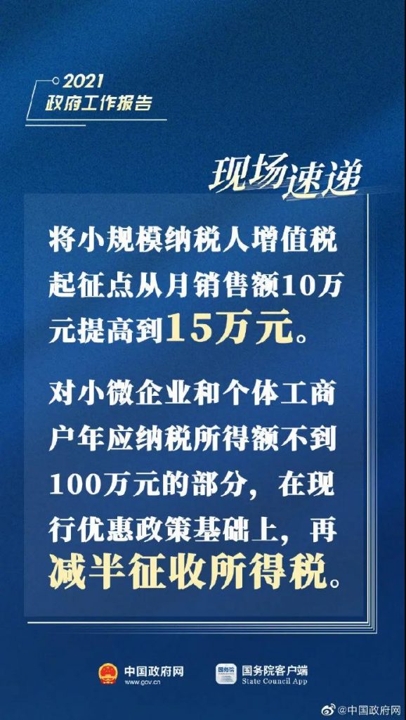 2021兩會重磅消息！增值稅起征點提高！